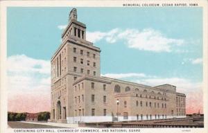 Iowa Cedar Rapids Memorial Coliseum Curteich