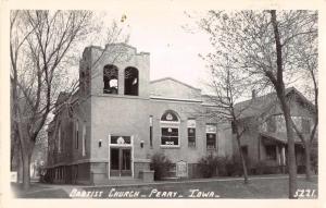 Perry Iowa Baptist Church Real Photo Antique Postcard J79054