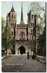 Dijon - The Cathedral - Old Postcard