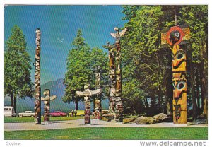 Totem Poles , Stanley Park , Vancouver , B.C. , Canada , 50-60s #2