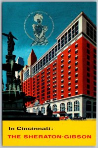 Cincinnati Ohio 1950s Postcard Sheraton-Gibson Hotel