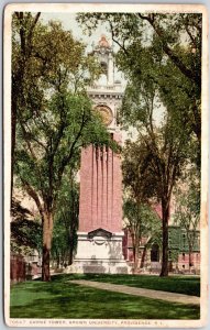 1924 Carrie Tower Brown University Providence Rhode Island RI Posted Postcard