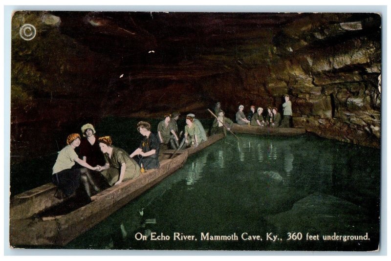c1920's On Echo River 360 Feet Under Mammoth Cave Kentucky KY Unposted Postcard