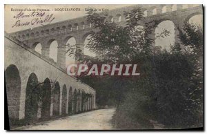 Old Postcard Environs of Aix en Provence Roquefavour Station Exit