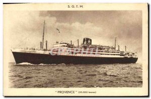 Postcard Old Ship Boat SGTM Provence