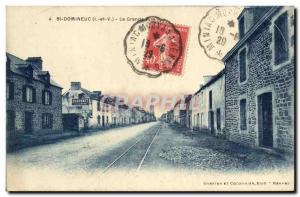 Old Postcard St Dominick La Grande Rue