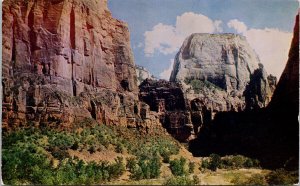 Great White Throne Zion National Park UT Utah Unused Vintage Postcard H1