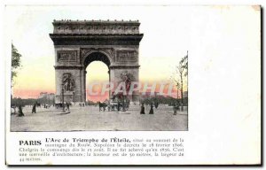 Old Postcard Paris L & # 39arc De Triomphe From & # 39Etoile Located in the M...