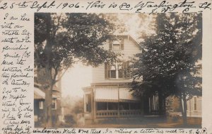 East Orange, N.J., 80 Washington Street, Real Photo Postcard, Used in 1906