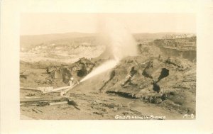 Alaska Gold Mining M-8 occupation 1940s Hydraulic RPPC Photo Postcard 22-10505