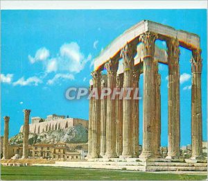 Postcard Modern Athens The Temple of Zeus Olympeion