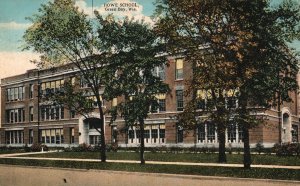 Vintage Postcard 1910's Howe Elementary Community School Green Bay Wisconsin WI