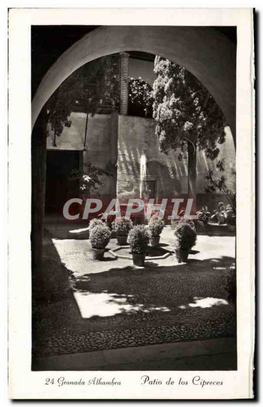 Postcard Modern Granada Alhambra Patio de Los Cipreces