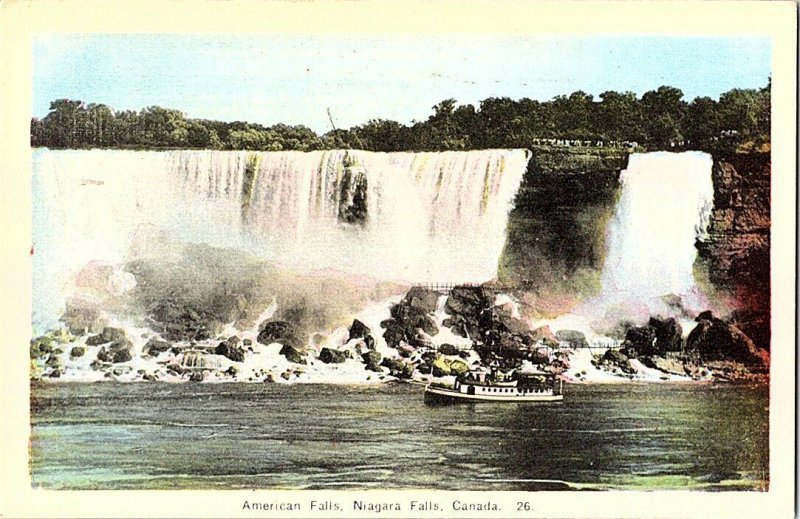 American Falls Niagara Falls Canada Postcard Standard View Card