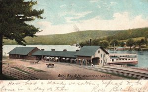 Vintage Postcard 1905 Steamboat Boat Landing Alton Bay New Hampshire N.H.