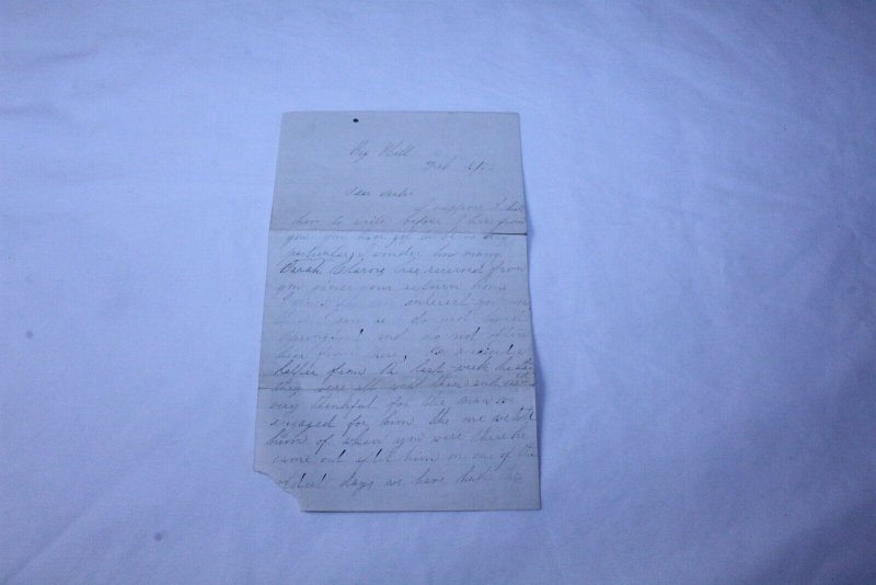 Vintage Hand Written 4 Page Letter 1873 Embossed on Letter Head