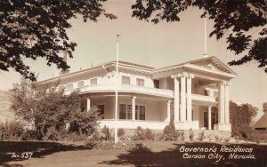 RPPC GOVERNOR'S RESIDENCE CARSON CITY NEVADA LAND OFFICE REAL PHOTO POSTCARD '40