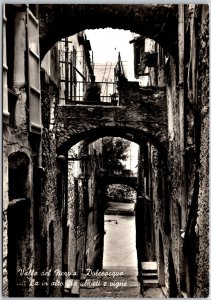 Valle Del Nervia Dolceacqua La Alto Tra Uliveti Vegni Real Photo RPPC Postcard