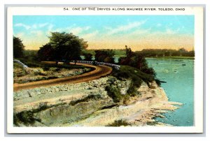 Drive Along Maumee River Toledo Ohio OH UNP Unused WB Postcard H22