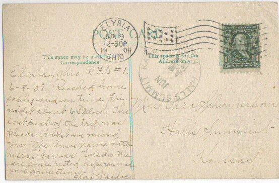 River Scene Near Country Club Elyria OH 1908