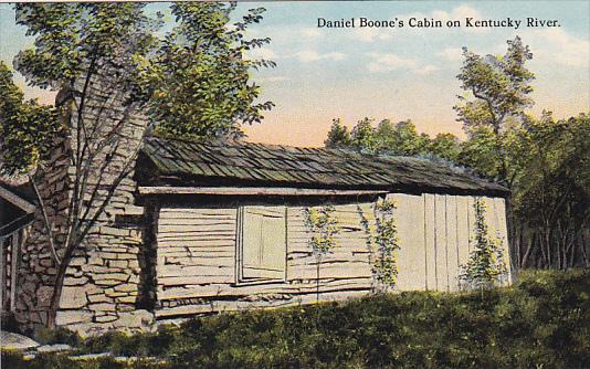 Daniel Boone S Cabin On Kentucky River Curteich Hippostcard