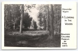 Alexander Wyant A Clearing In The Woods Bowdoin College Museum Art Postcard B31