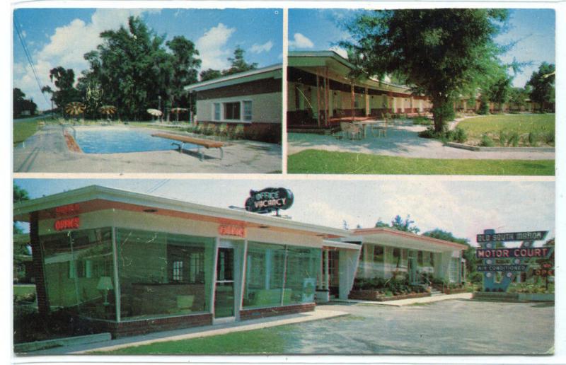 Old South Manor Motor Court Motel Savannah Georgia postcard