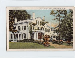 Postcard The Blandy Residence, Greenwich, New York