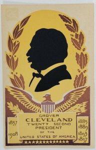 Grover Cleveland Hand Made Original Serigraph Limited Edition #61 Postcard Q19