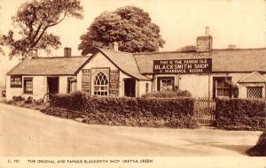 uk20381 original and famous blacksmith gretna green scotland real photo uk