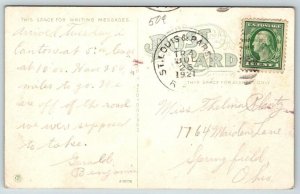 New Post Office   Clinton Missouri   Postcard  1921