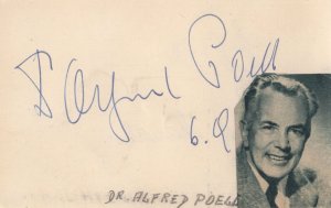 Dr Alfred Poell Berti Mandl Austrian Opera Baritone Hand Signed Autograph