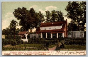 Vintage New York Postcard - Chauncy Olcott Residence - Saratoga Springs  1906