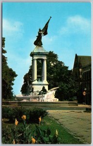 Baltimore Maryland 1950s Postcard Francis Scott Key Monument Eutaw Place