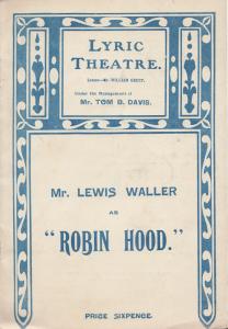 Robin Hood Lewis Waller Antique Lyric Theatre Programme