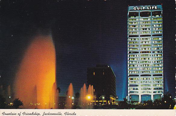 Fountain Of Friendship and Gulf Life Building Jacksonville Florida