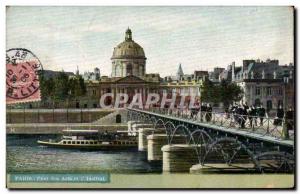 Old Postcard Paris Pont des Arts and & # 39institut