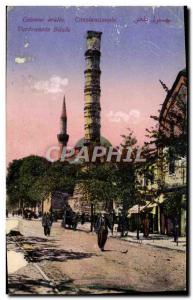 Postcard Old Constantinople Column brulee