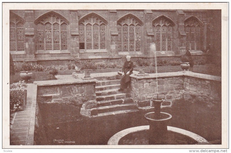 Fountain, The Closter Garth, Chester Cathedral, CHESTER, England, UK, 1910-1920s