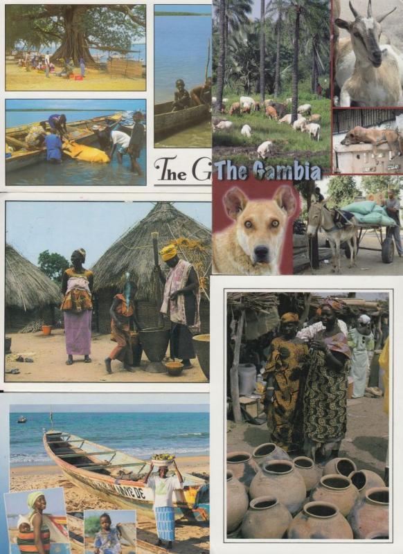 GAMBIA 33 AFRIQUE Cartes Postales 1960-1980.