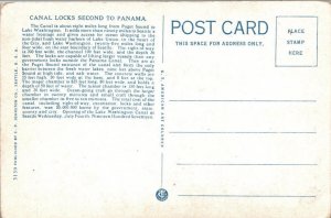 Canal Locks Seattle, Washington Vintage postcard K12