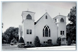 Gilmore City Iowa IA Postcard RPPC Photo First Lutheran Church c1940's Vintage