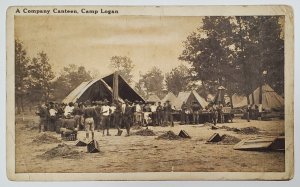 Houston Texas CAMP LOGAN Company Canteen c1917 Postcard Z2