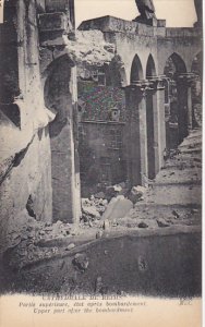 France Reims Cathedrale Partie superieure etat apres Bombardement