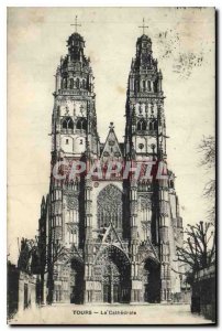 Postcard Old Tours Cathedrale