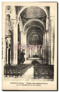 Old Postcard Poitiers The Church of Saint Hilaire le Grand The Central Nave