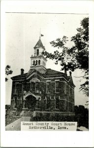 RPPC Estherville Iowa IA Emmet County Court House - UNP Postcard