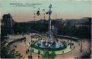 CPA MARSEILLE Place Castellane et Fontaine Cantini (1290994)