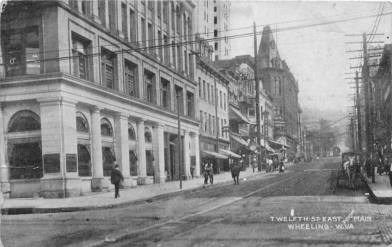 E87/ Wheeling West Virginia Postcard c1910 Twelfth St Main Stores 13