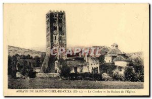 Old Postcard Chateau Abbaye de Saint Michel de cuxa The bell tower and the ru...